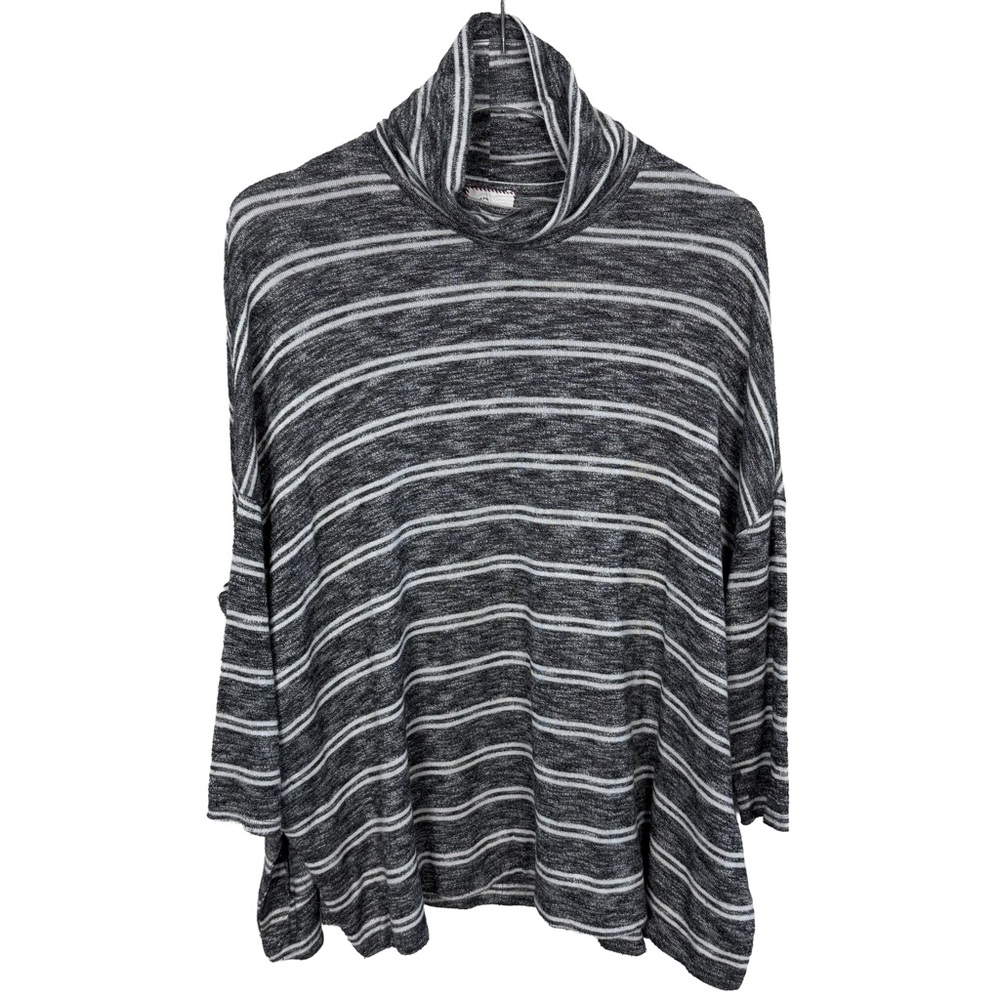 Anthropologie Postmark Mila Top Striped Funnelneck Loose Fit Dolman Sleeve Small